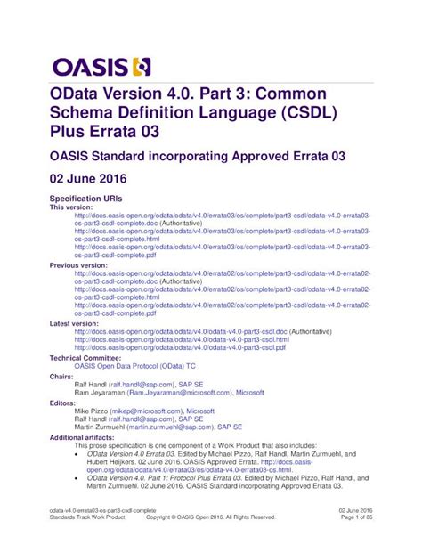 OData V4.0 Approved as a New OASIS Standard.
